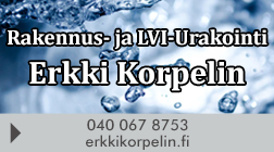 Rakennus- ja LVI-Urakointi Erkki Korpelin logo
